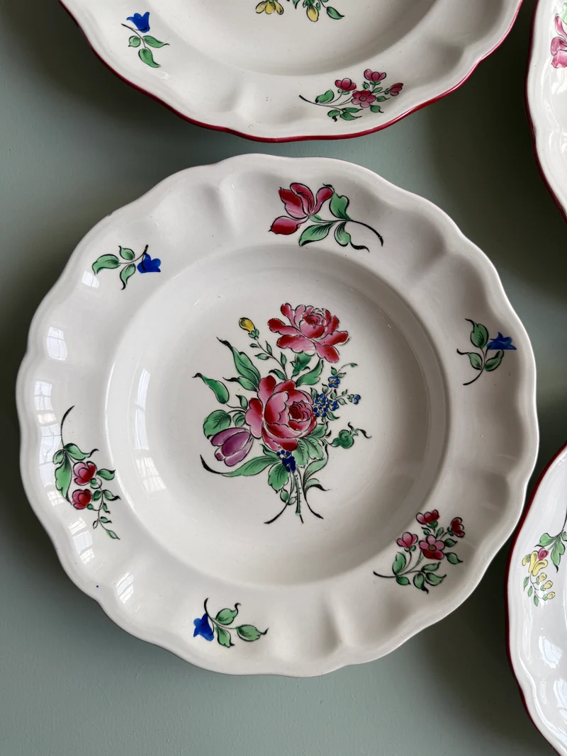 Assiettes creuses de Lunéville - lot de 6