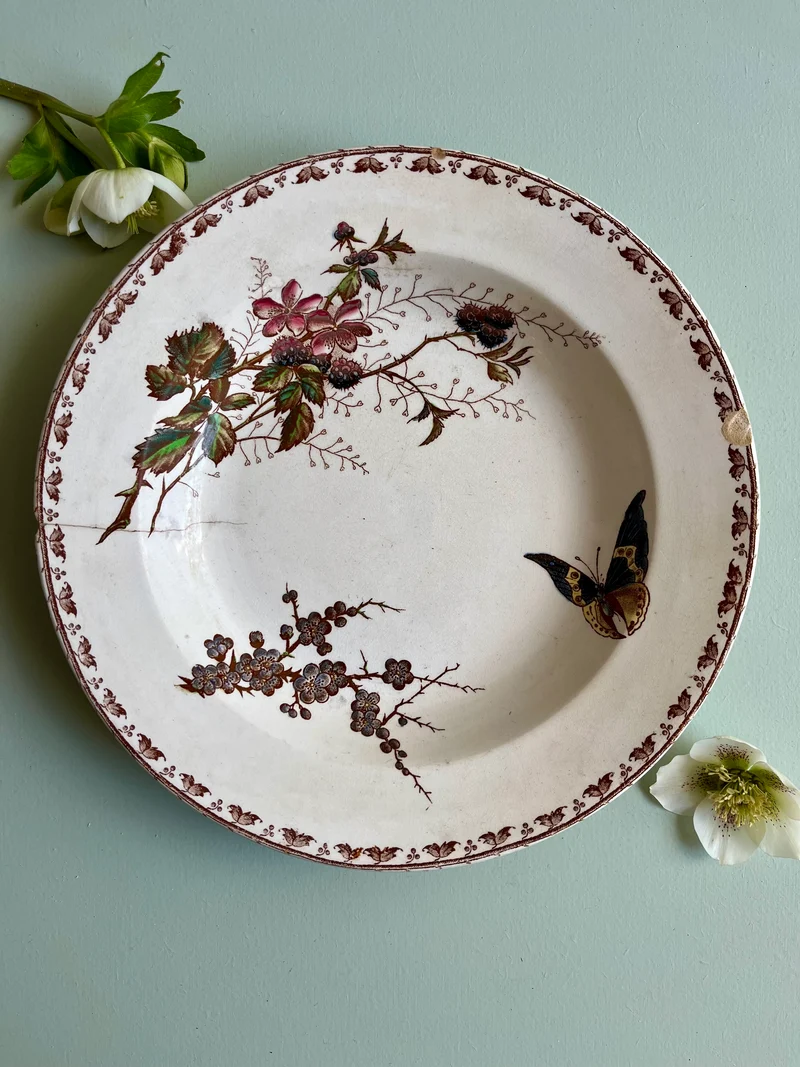 Assiette creuse Sarreguemines modèle « Carmen »
