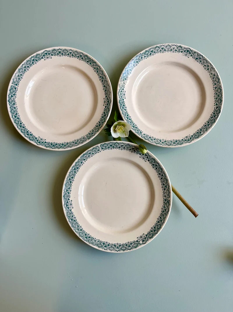 Assiettes plates Longchamp modèle « andré » lot de 3