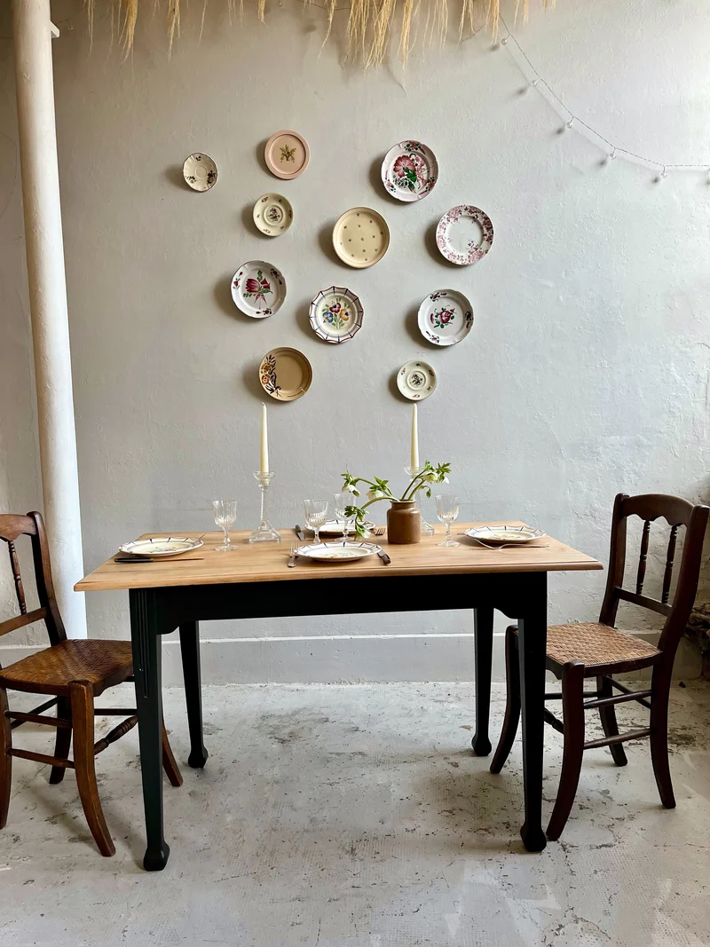 Table bistrot ancienne bois