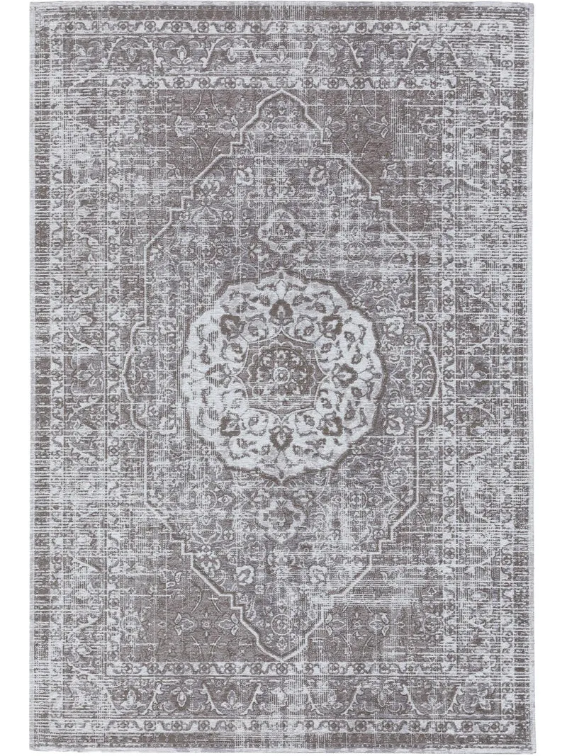 Tapis vintage oriental teintes de gris 80x165 cm