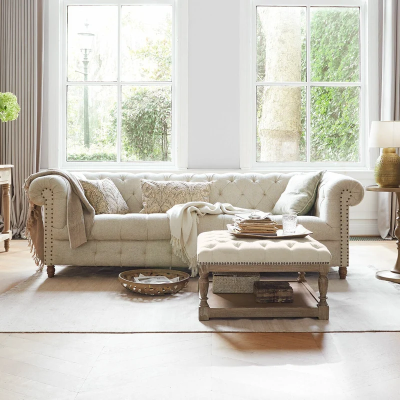 Canapé LOBERON Parpeville en lin beige