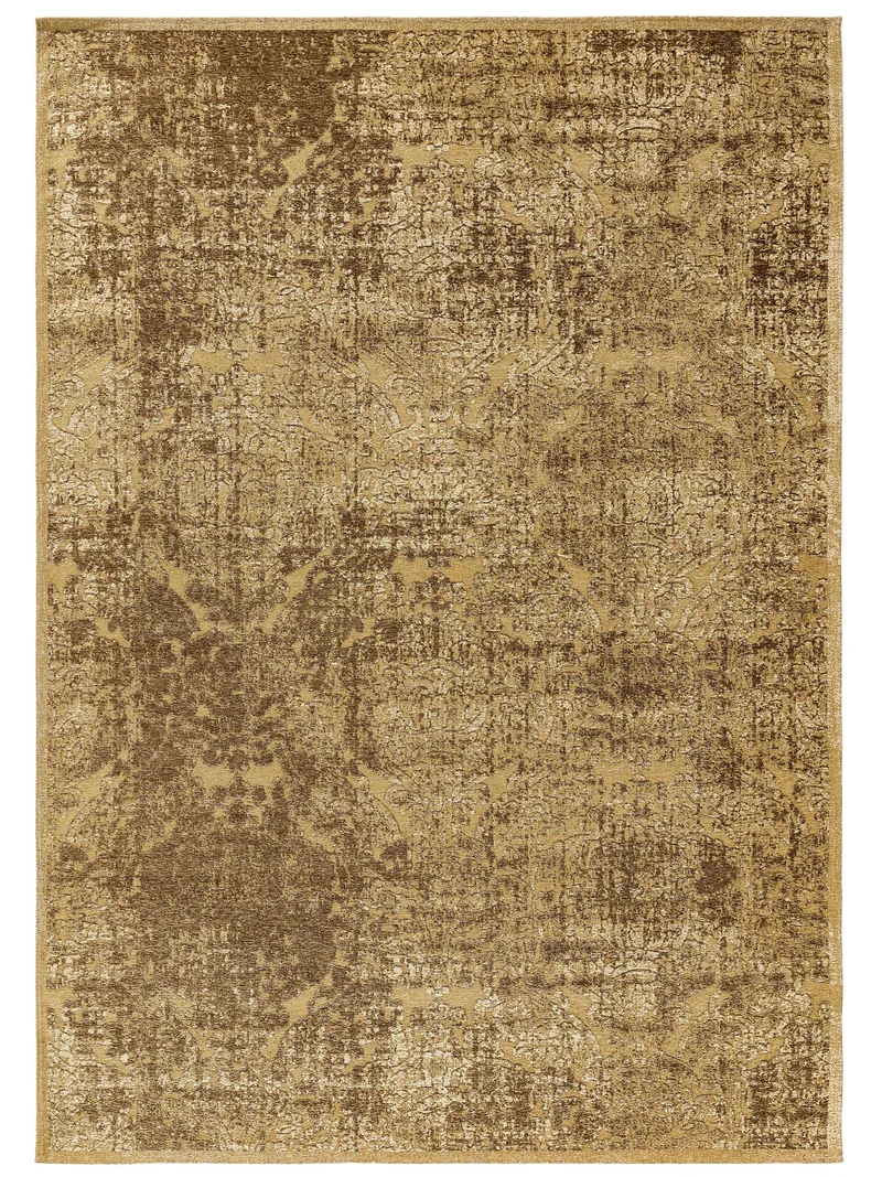 Tapis vintage oriental marron 80x165 cm