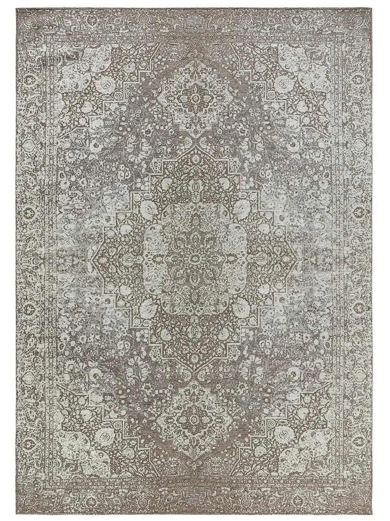 Tapis vintage oriental gris 80x165 cm