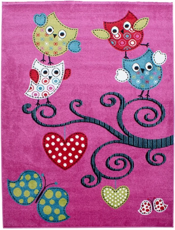 Tapis Enfant Violet en Polypropylène 80x150 cm – Jadorel