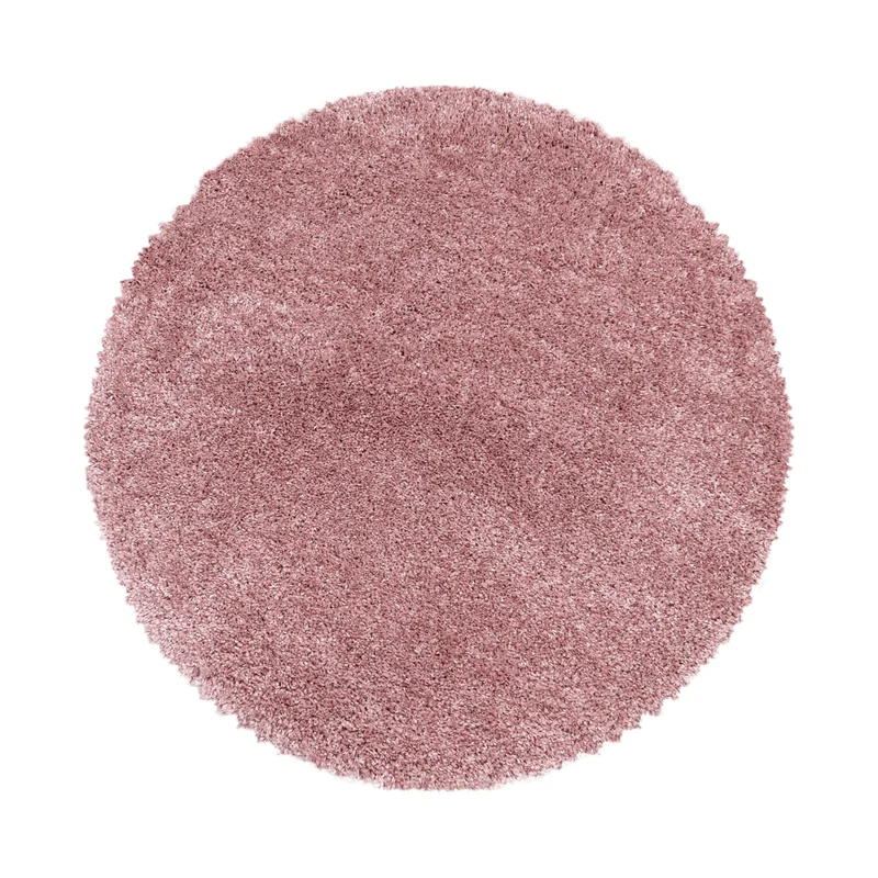 FLUFFY - Tapis Shaggy Rond Uni à Poils Longs - FLU3500ROS