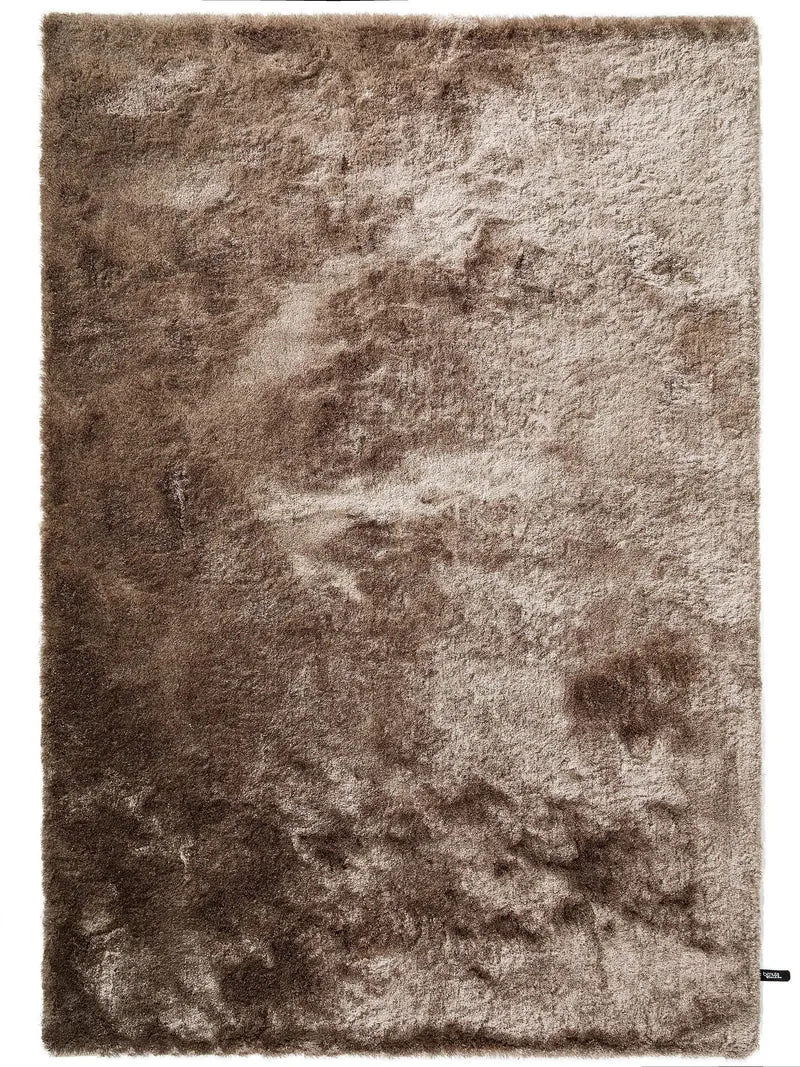Tapis shaggy fourrure marron clair 80x150 cm