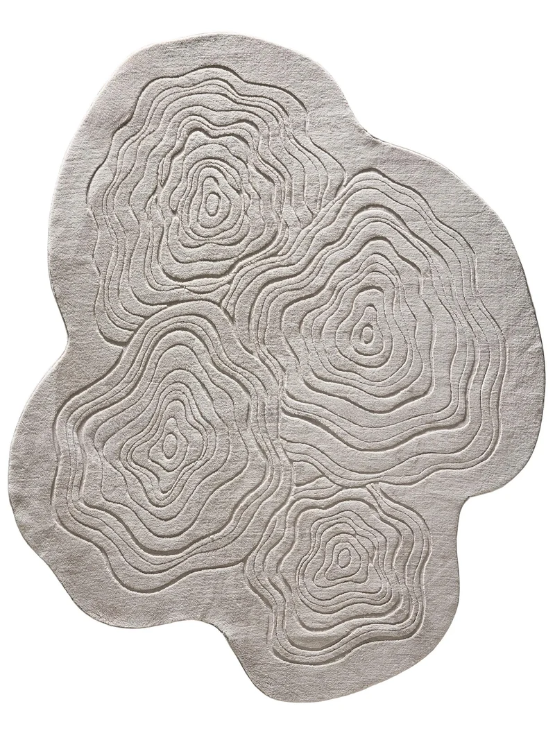 Tapis géométrique gris 200x270 cm