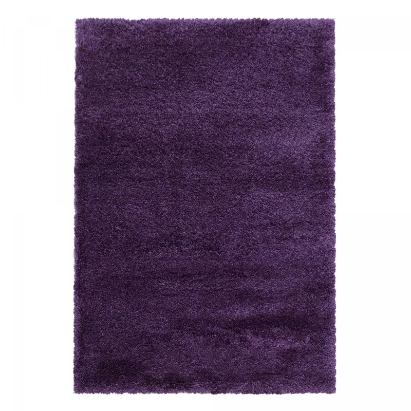 Tapis Shaggy Violet Flu en Polypropylène 120x120 cm – Jadorel