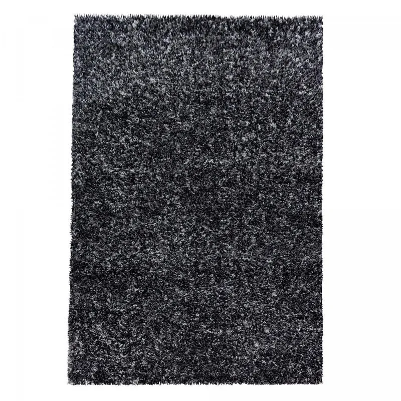 Tapis Shaggy Noir En en Polypropylène 120x170 cm – Jadorel