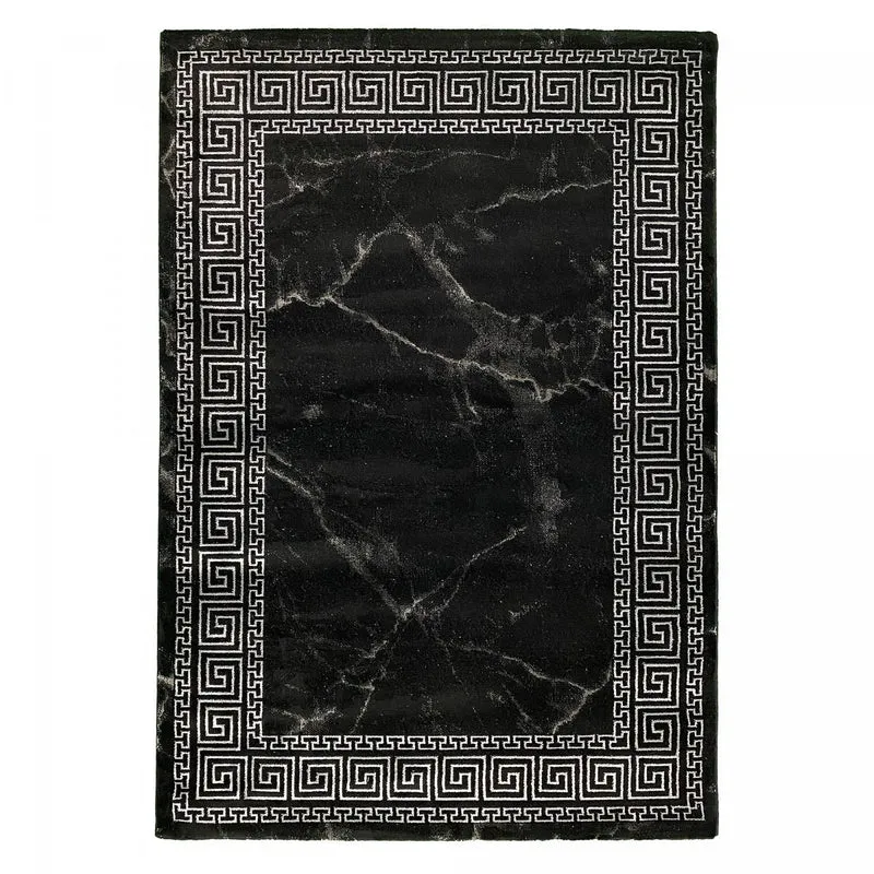 Tapis Style Orient Gris Blaco en Polypropylène 120x170 cm – Jadorel