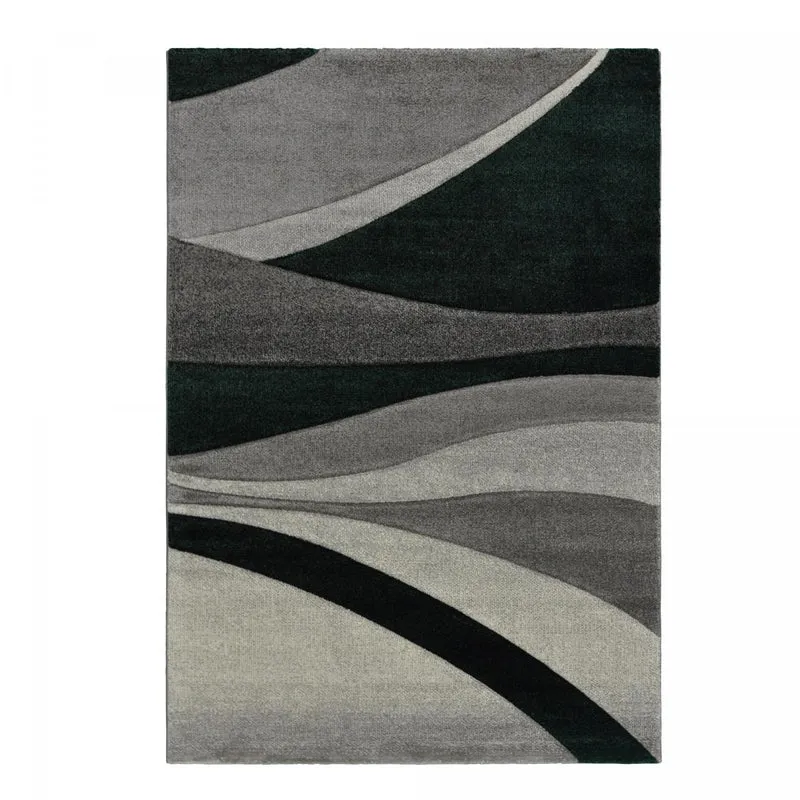Tapis Gris Clam en Polypropylène 120x170 cm – Jadorel
