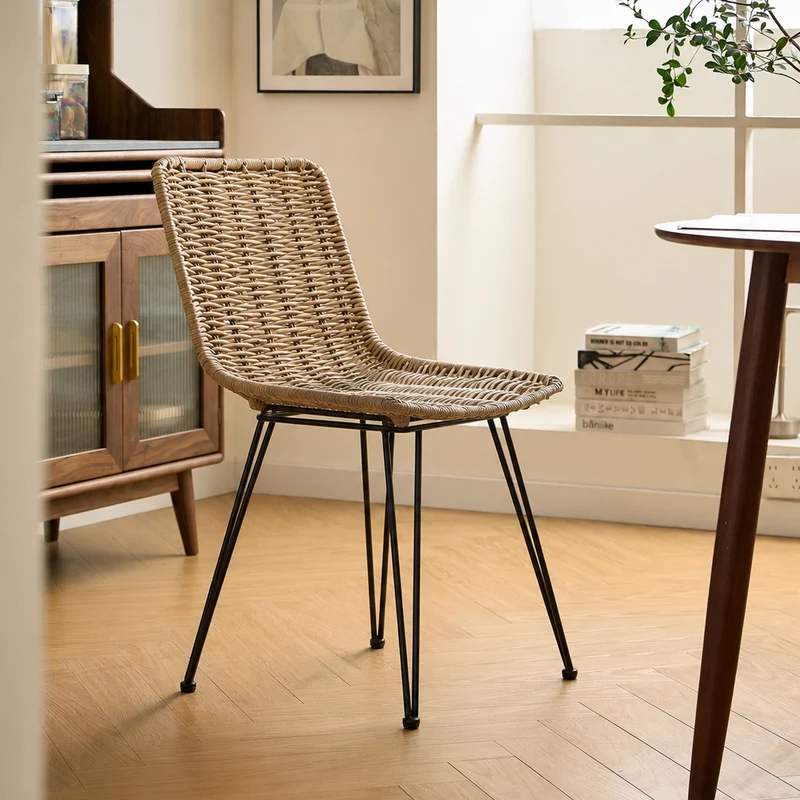 Lot de 2 chaises Nordlys en métal et fibres naturelles PENANG