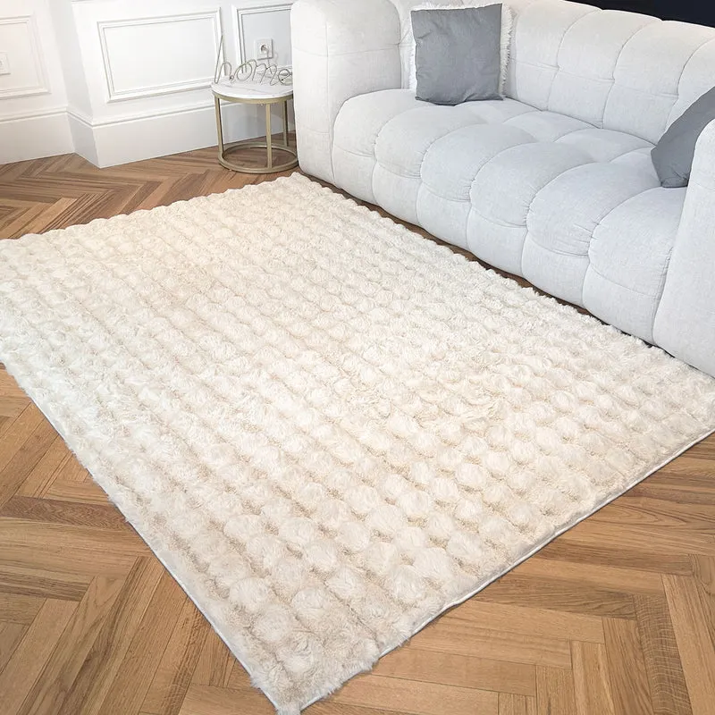BUBBLE - Tapis doux beige - BUB292BEI