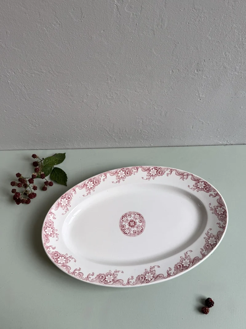 Plat ovale Sarreguemines modèle Lerida