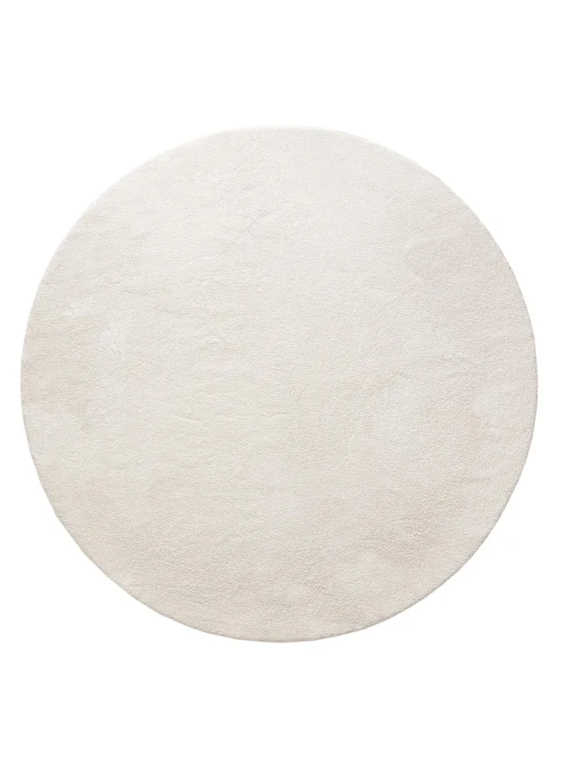 Tapis shaggy épais rond blanc 250 cm de diamètre