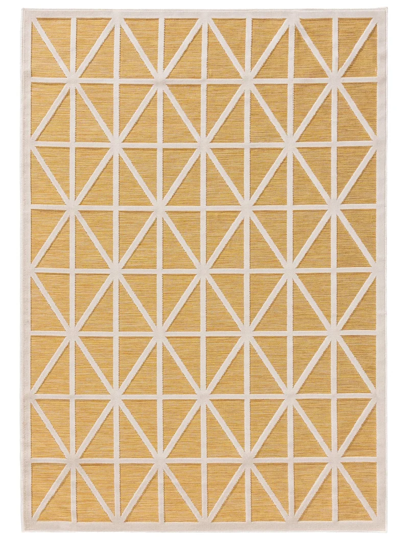 Tapis géométrique losange orange d'intérieur et d'extérieur 120x170 cm