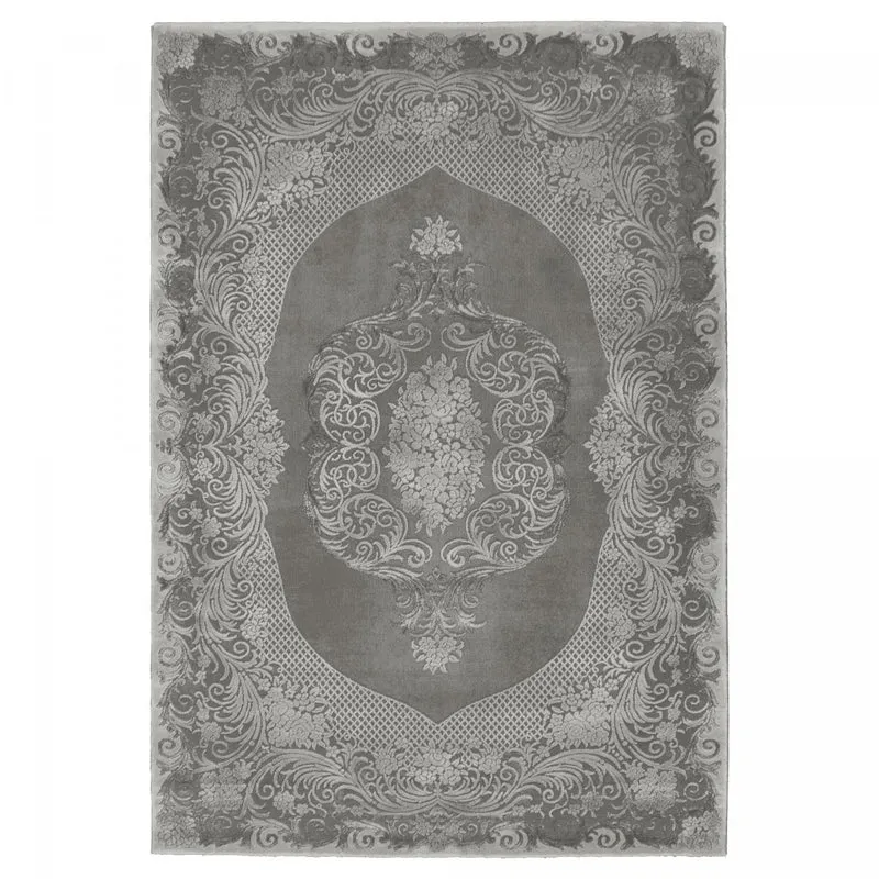 Tapis Style Orient Gris Zak 3 en Polypropylène 120x170 cm – Jadorel