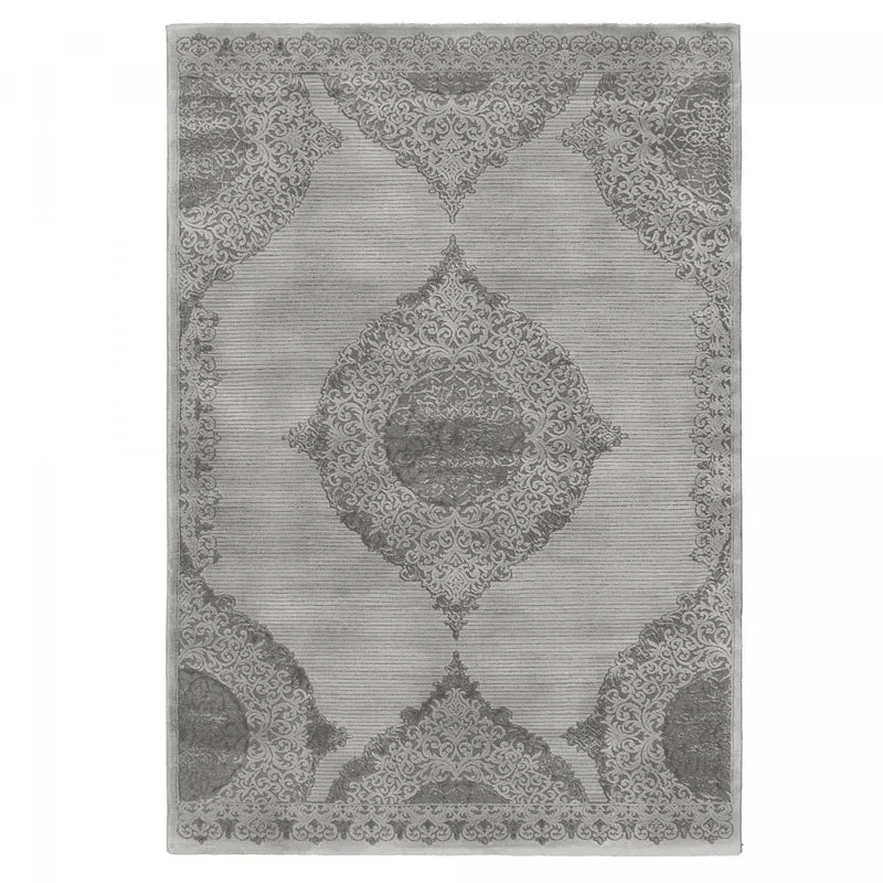 Tapis Style Orient Gris Zac en Polypropylène 120x170 cm – Jadorel