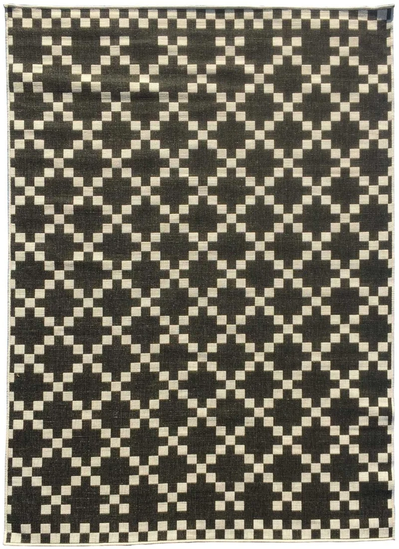 Tapis Extérieur réversible Noir Graphique GEA
