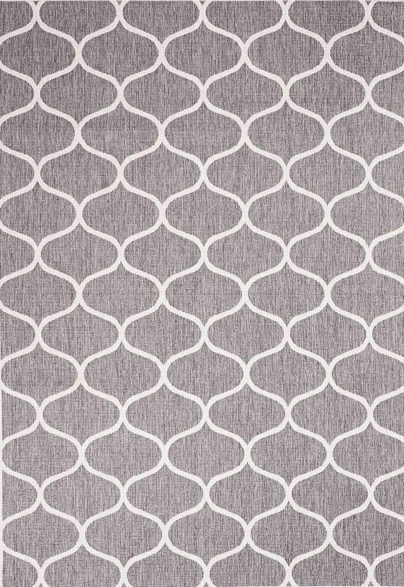 Tapis Extérieur réversible Gris Scandinave BISTYLE