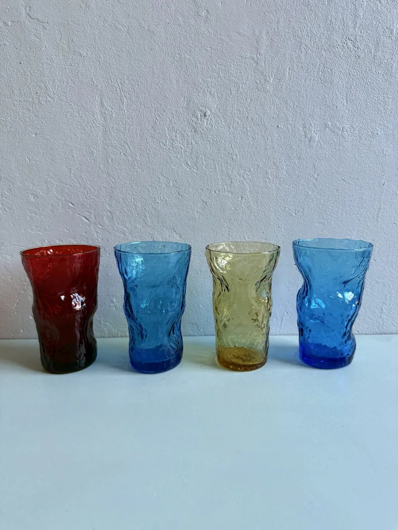 Lot de 4 verres colorés