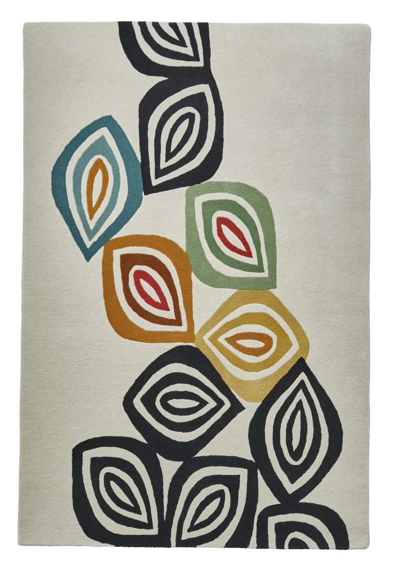 Tapis Design Multicolore de salon en laine INALUXE IX05