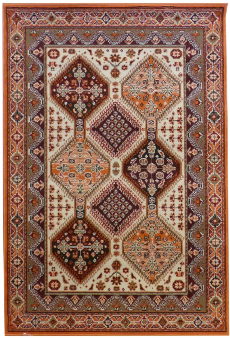 Tapis de Salon Orange style Oriental AF MILOR