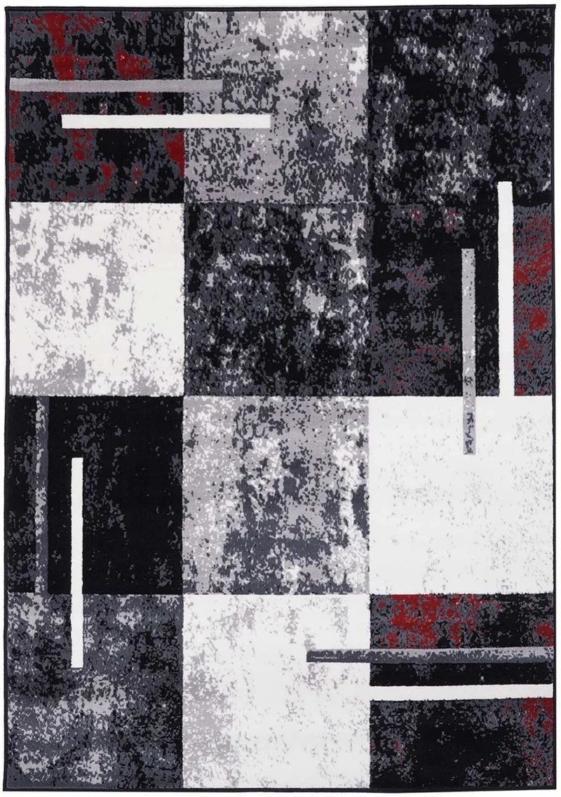 Tapis de Salon Noir Graphique FLORIDA