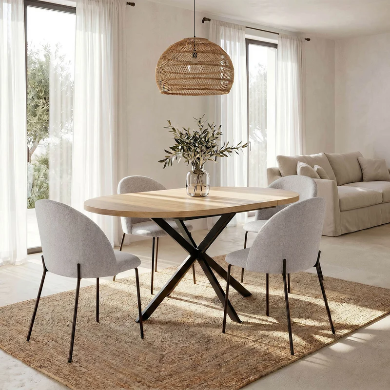 Lot de 2 chaises kenia beige