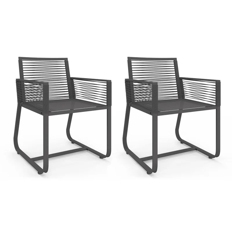 Lot de 2 chaises de jardin Varna grises