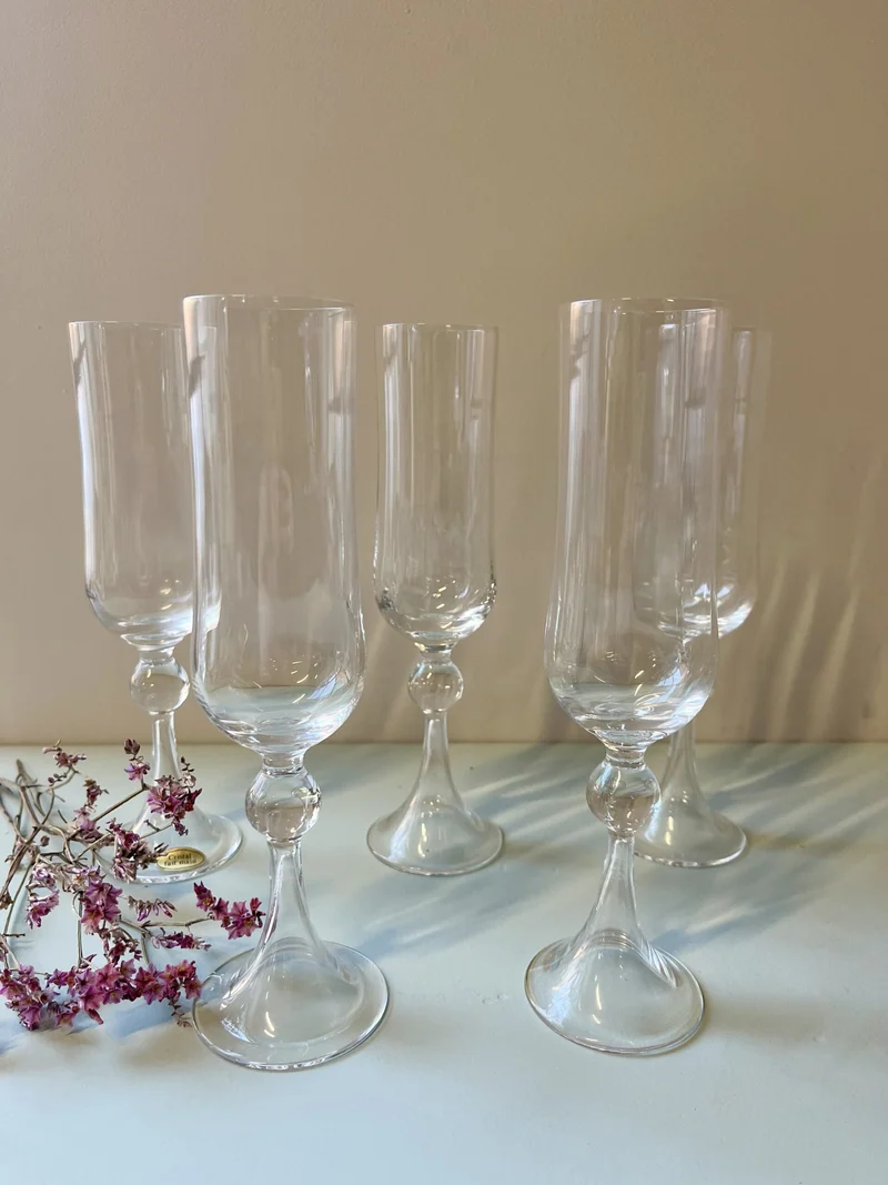 Flûte en cristal - lot de 5