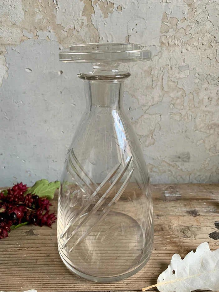 Carafe en verre avec bouchon