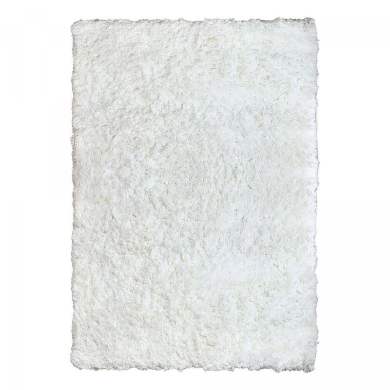 Tapis Shaggy Écru Superdoux en Polyester 120x170 cm – Jadorel