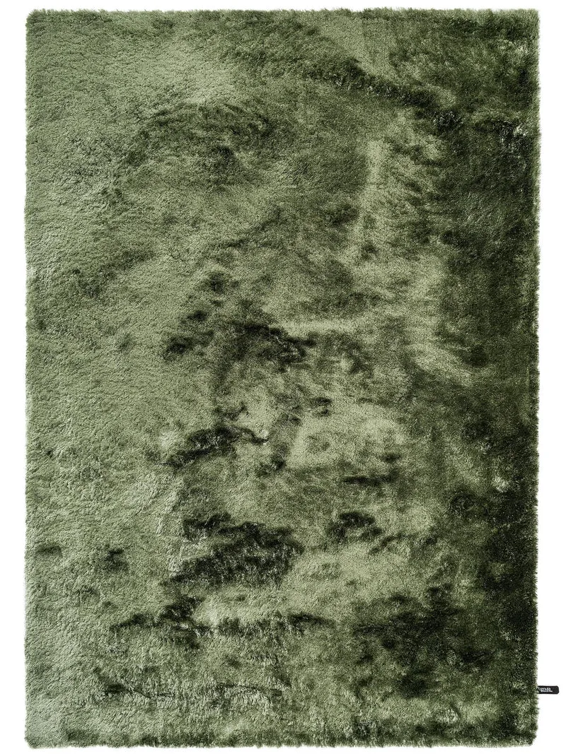 Tapis shaggy fourrure vert khaki 120x170 cm