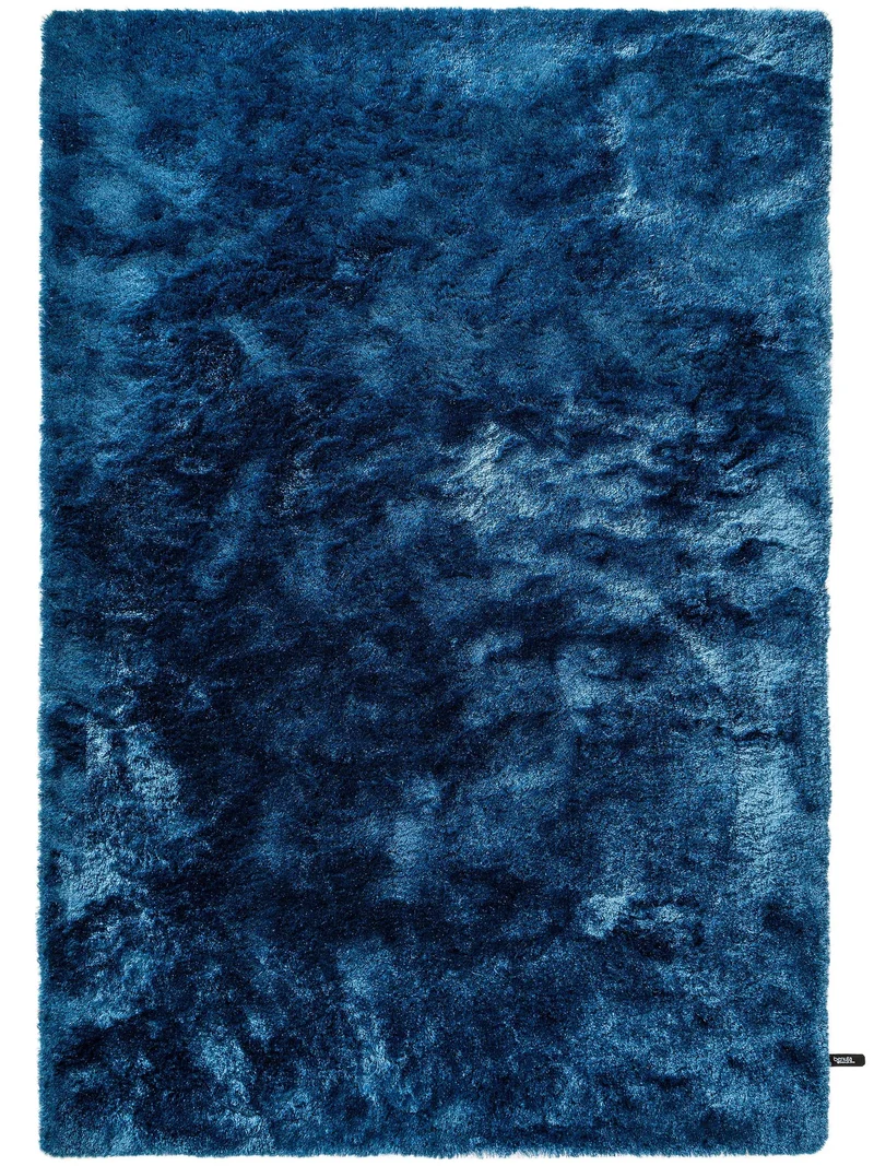 Tapis shaggy fourrure bleu 120x170 cm