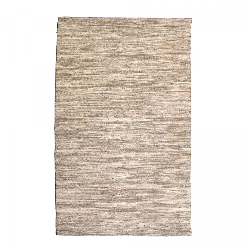 Tapis Beige Chiné en Coton Bio 120x170 cm – Jadorel