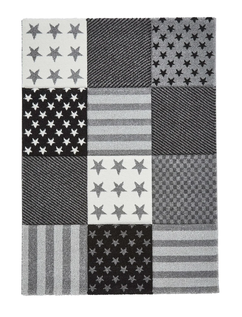 Tapis de Chambre Gris pour enfant Graphique Brooklyn Kids 777