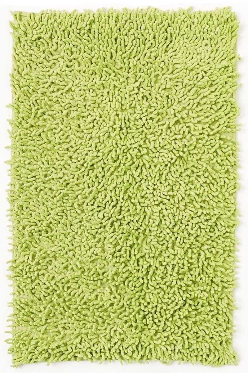 Tapis de Bain Vert Shaggy à poils long SPAGHETTI