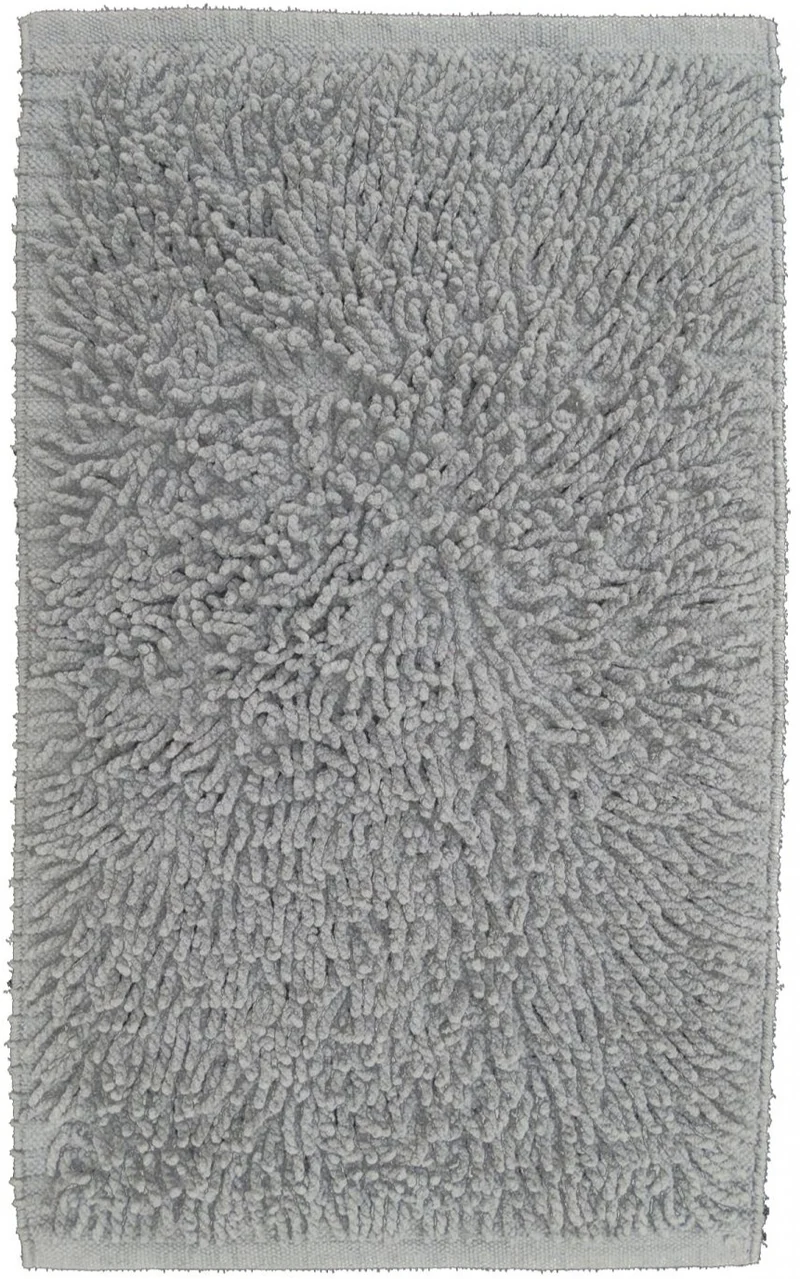 Tapis de Bain Gris en Coton Shaggy CURLYA