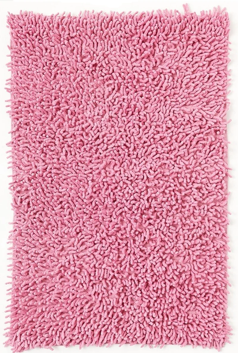 Tapis de Bain Rose Shaggy à poils long SPAGHETTI