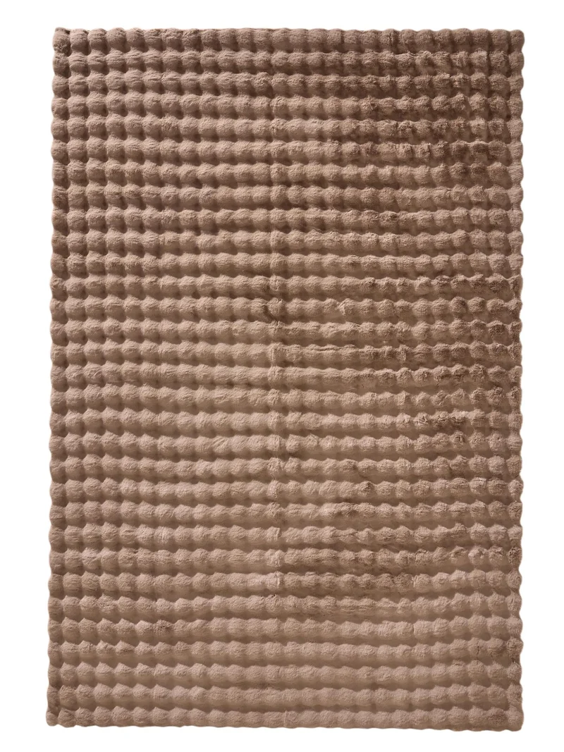 Tapis shaggy texturé boule marron 160x230 cm