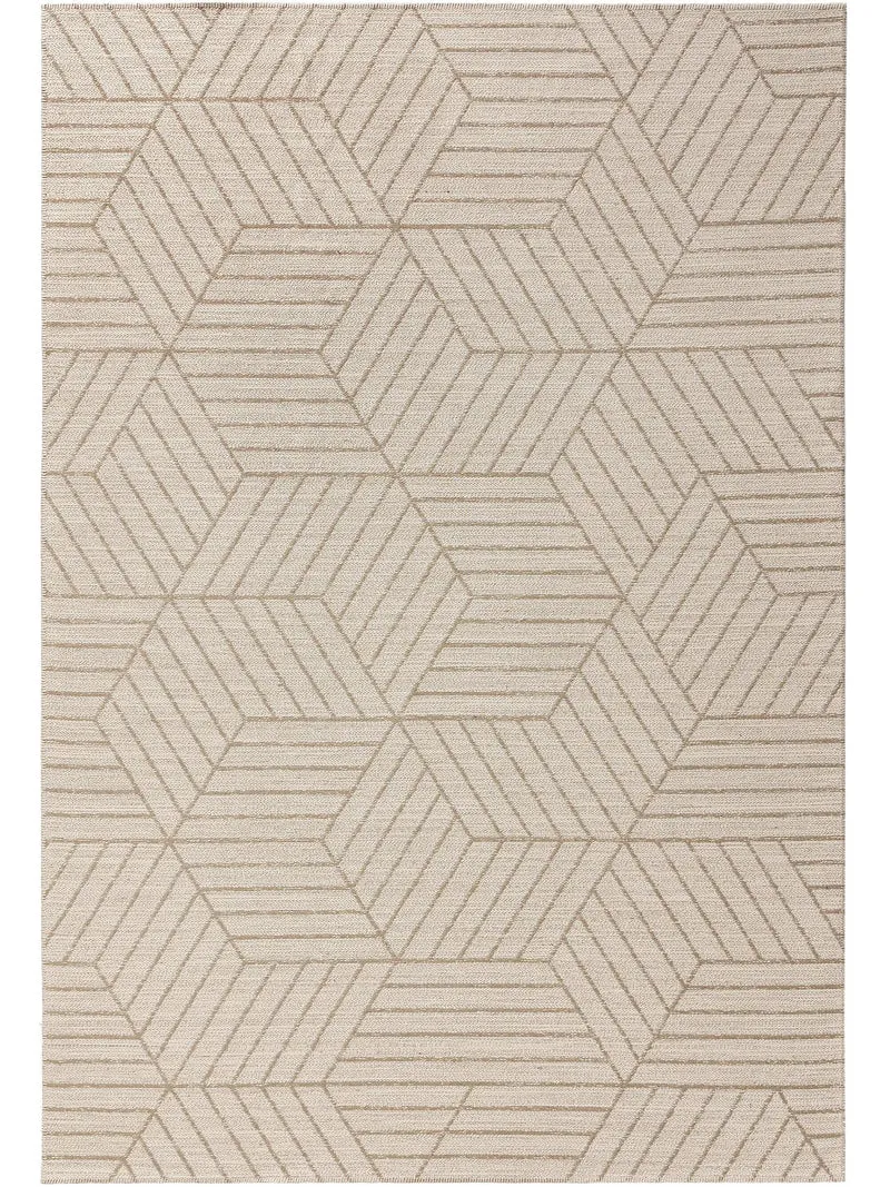 Tapis géométrique crème et beige 200x290 cm