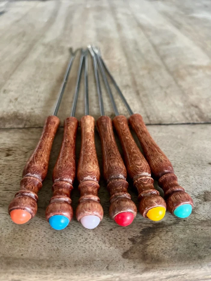 6 piques à fondue