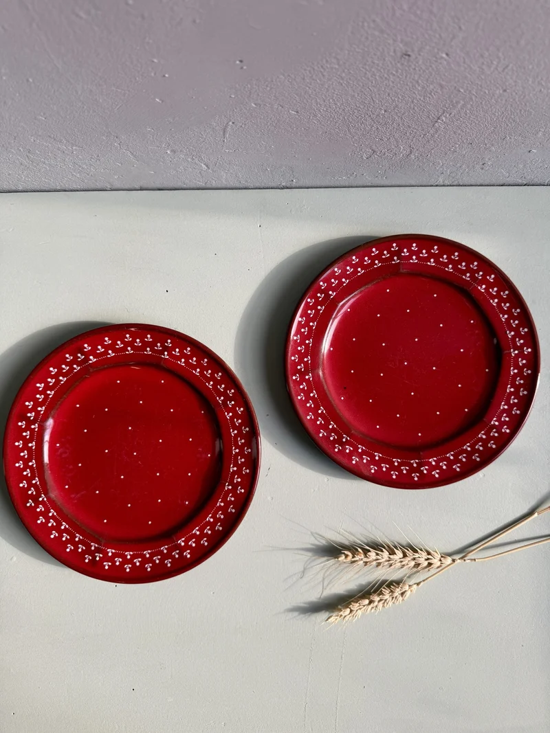 2 assiettes à dessert Rosmarie - grès émaillé
