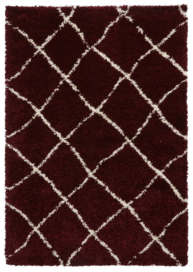 Tapis Berbère traditionnel Rouge shaggy SCANDI BERBER