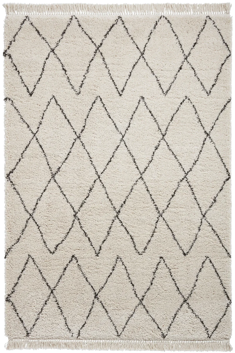 Tapis Berbère Beige Shaggy BOHO 8280