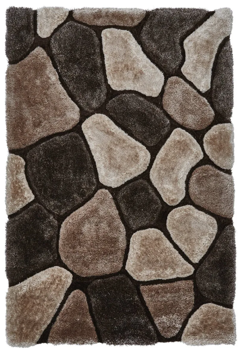 Tapis Beige shaggy graphique NOBLE HOUSE NH5858