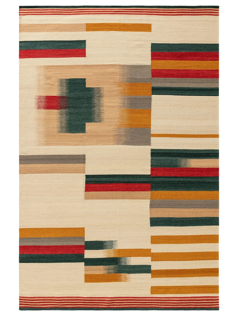 Tapis kilim multicolore en laine 140x200 cm