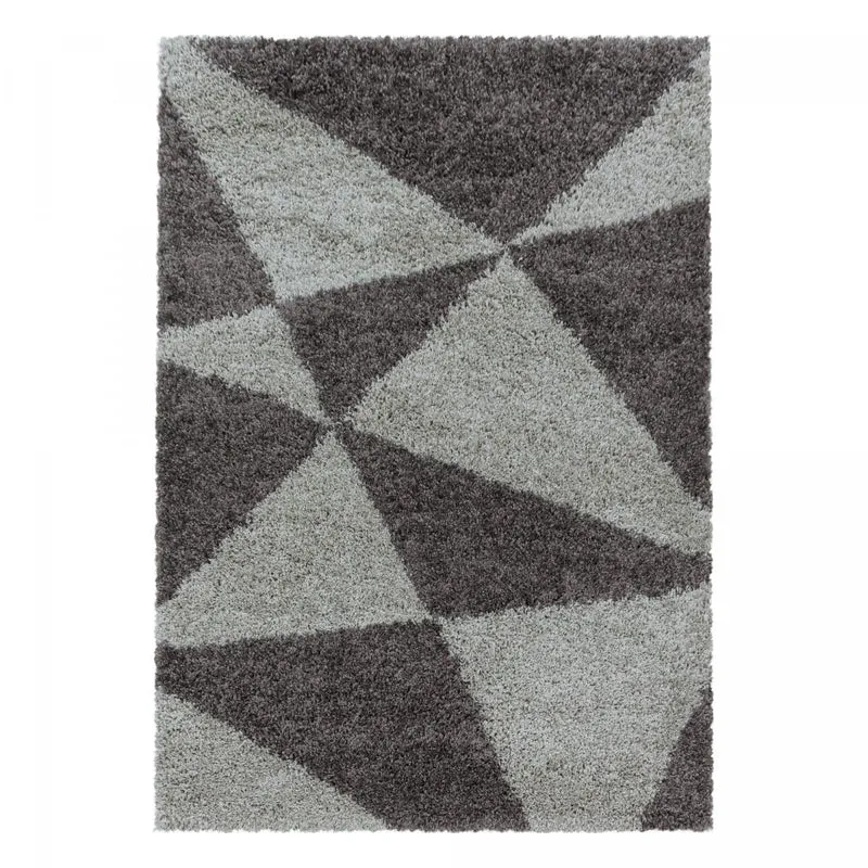 Tapis Shaggy Marron Ta en Polypropylène 120x120 cm – Jadorel